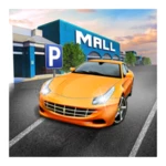 shopping mall parking lot android application logo